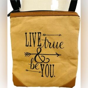 Inspirational Crossbody Canvas Bag